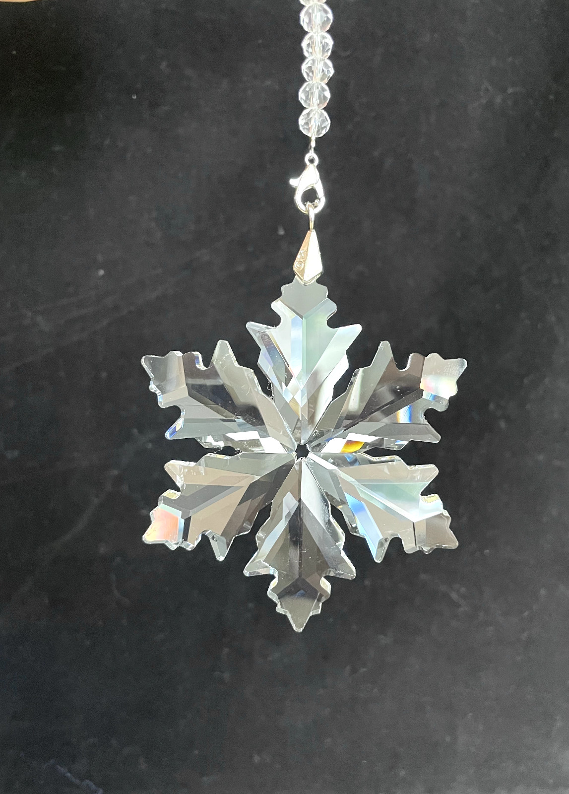 Crystal Snowflake Sun Catcher Christmas Decor Czech Bohemia Crystal Glass Gift