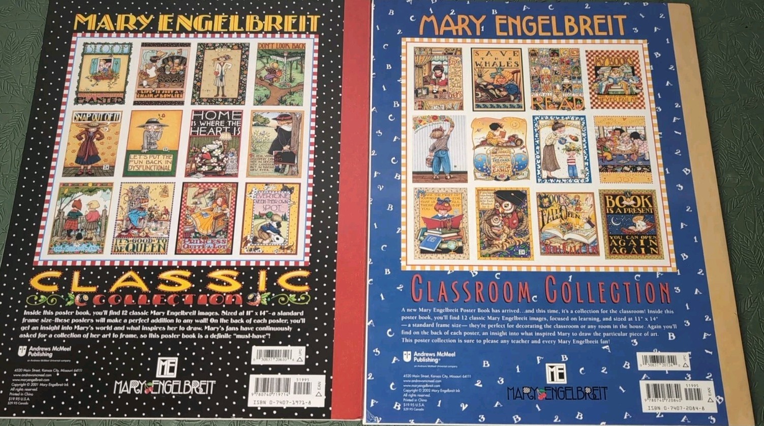 Mary Engelbreit Poster Books Classic & Classroom Collections Lot 14×11