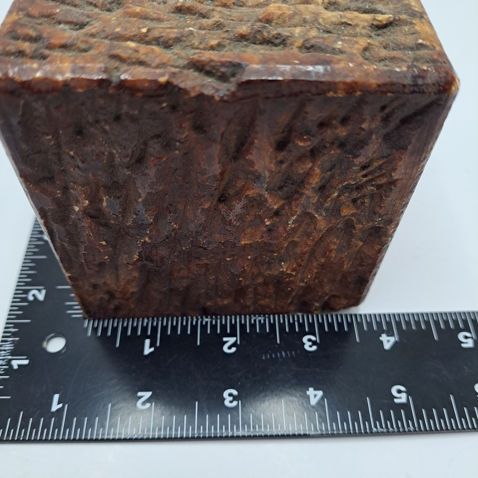 Hand Carved Genuine Alabaster Cube Made in Italy Textured Decor Accent
