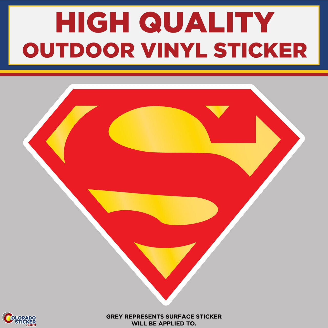 Superman Logo, High Quality Vinyl Stickers