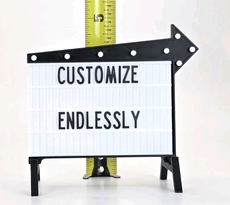 Mini Retro Marquee Sign with Letters – Customizable Desk Decor (Cinema Style)