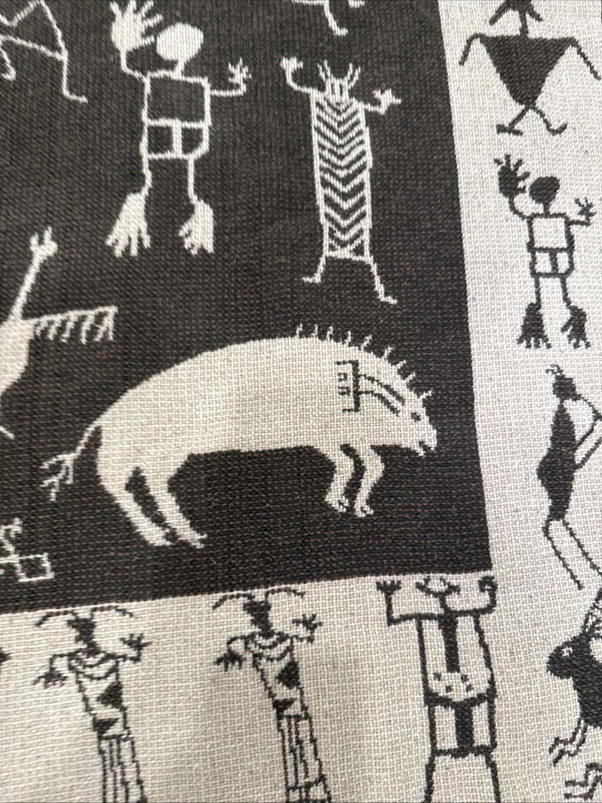 Goodwin Weavers Pat Meyers Throw Blanket Aztec 54” X54”Cocopelli Birds Animals