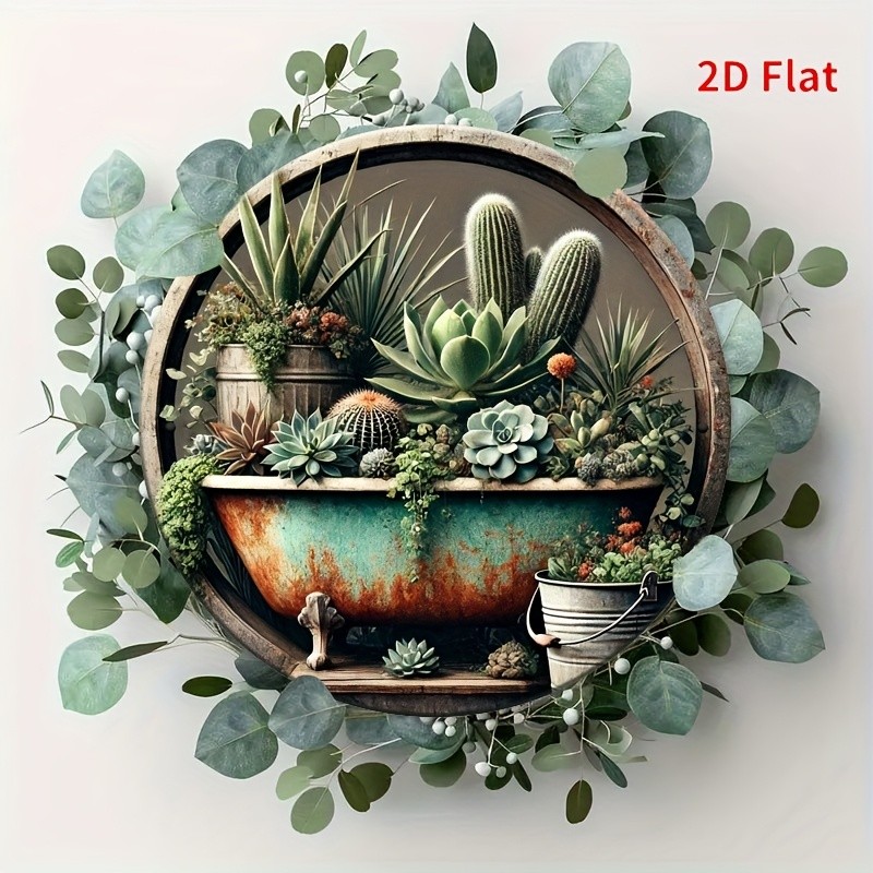 [2D Flat] 1pc Tin Metal Signs 8 X 8 Inches (20 X 20 Cm) Vintage Round Metal Alum