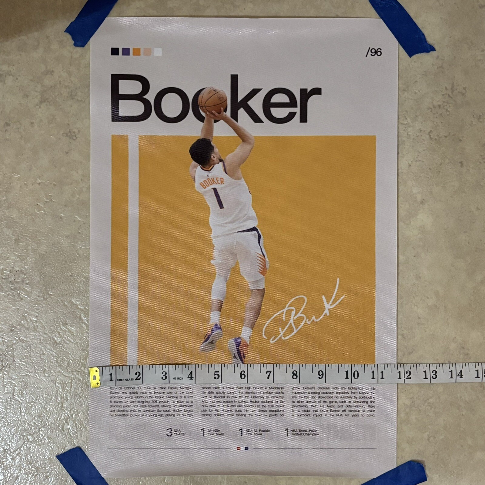 Devin Booker ✅ Suns Basketball NBA Man Cave Canvas Poster Wall Art ✅ 12×18 inch