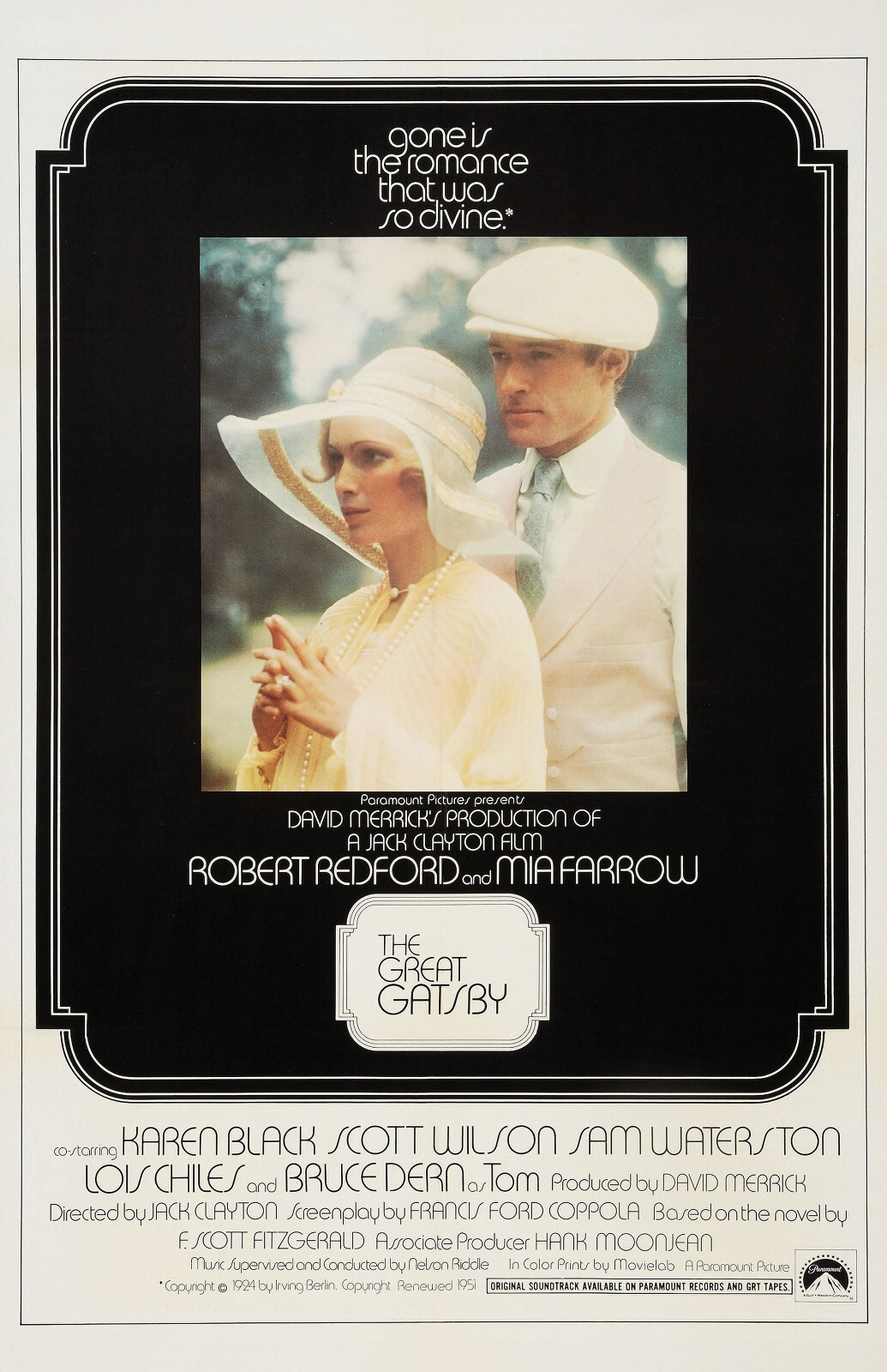 AA4823 The Great Gatsby Film By Jack Clayton 1974 Movie Poster 11×17