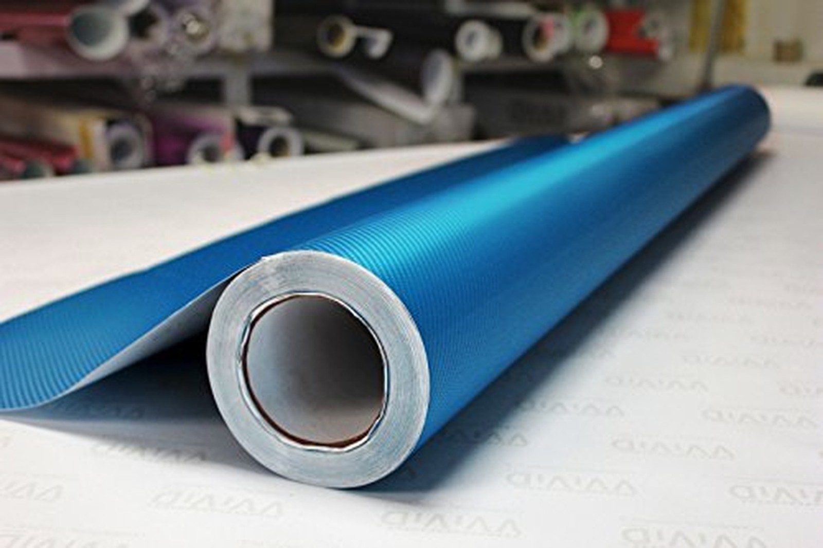 VViViD Metallic Blue 3D Carbon Fiber Vinyl Wrap Roll XPO Air Release Technolo…