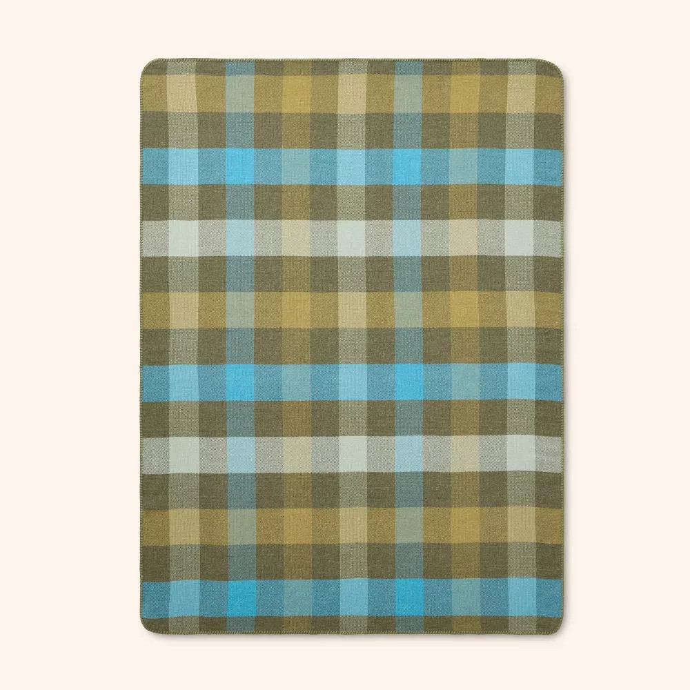 Plaid Throw Blanket Blue/Green – Woolrich