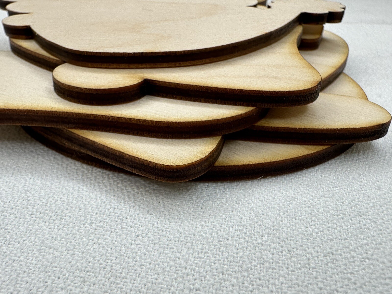 Custom Laser Cut Unfinished Circle Shape Wood Cutouts