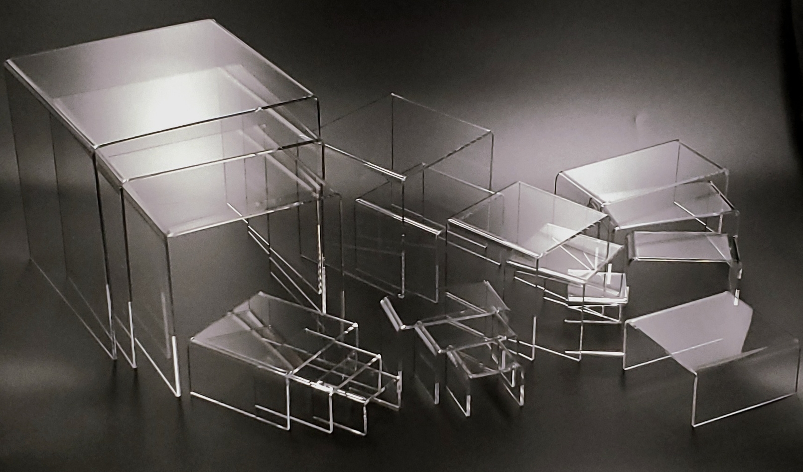 T’z Tagz New Clear Acrylic Risers Showcase Display Stands Collectable Organizers
