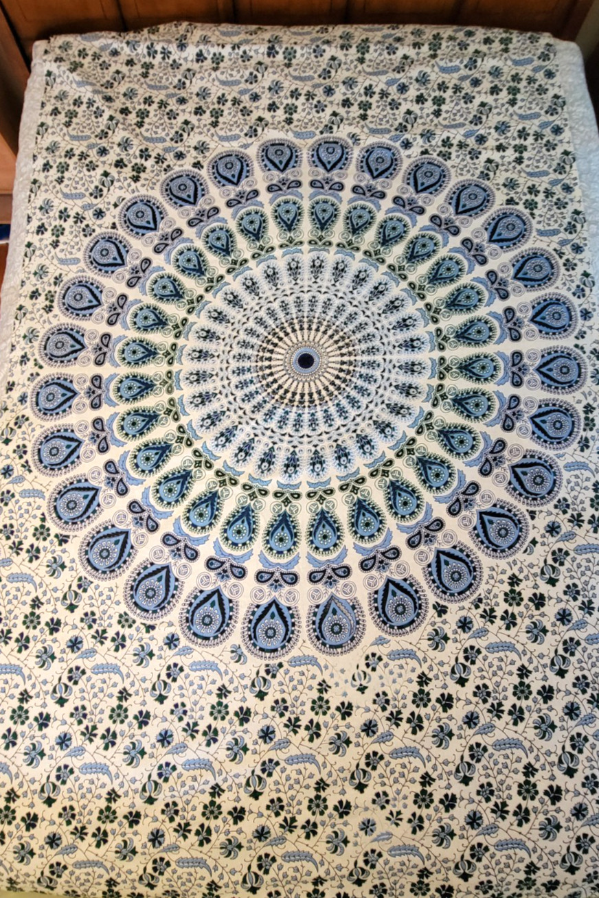 Bohemian Mandala Fabric Bed Couch Cover Wall Hanging Hippie New Wave Tapestry