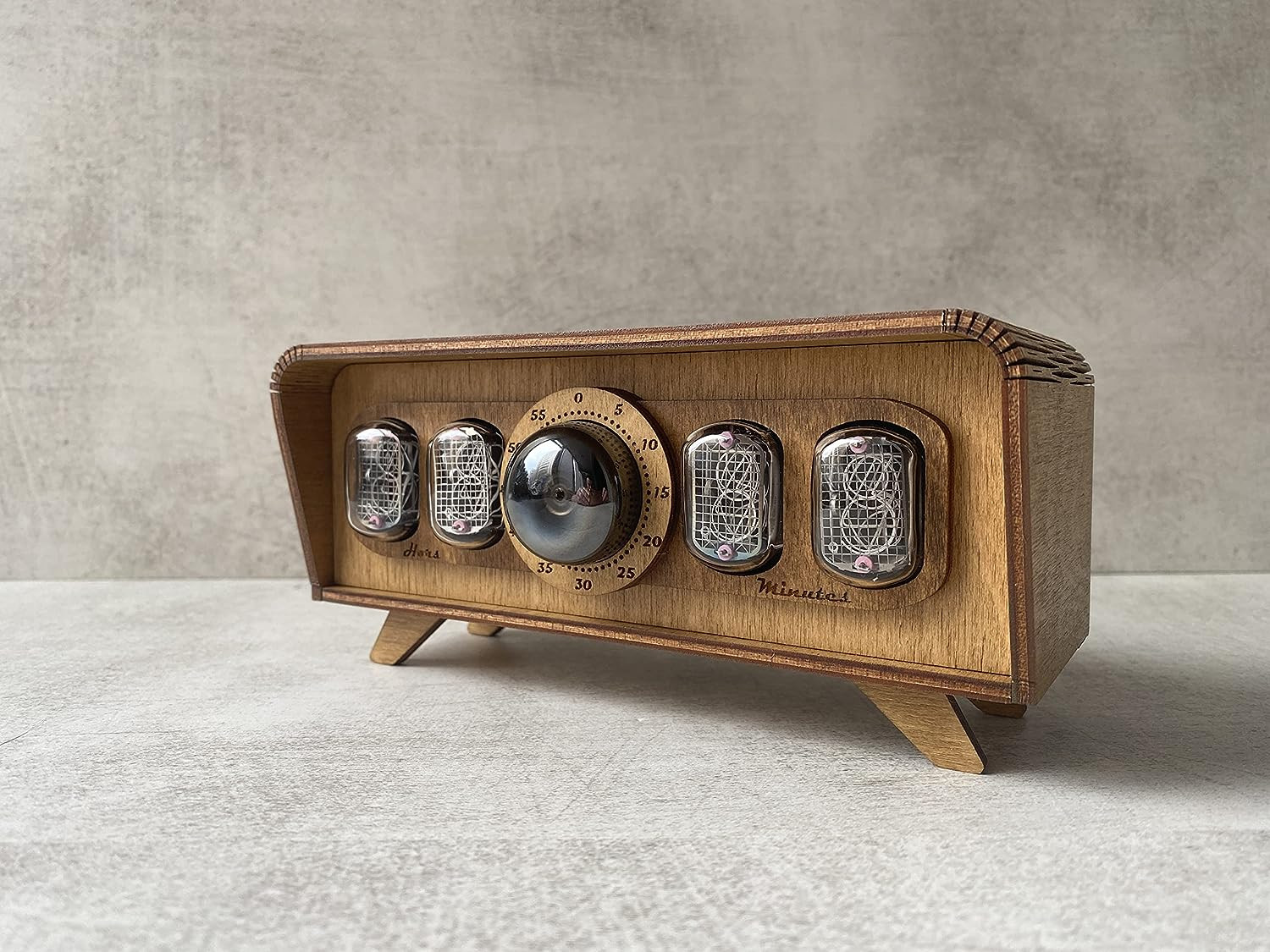 Handmade Nixie Tube Clock IN-12 – Made in Ukraine – Vintage Retro Table Clock –