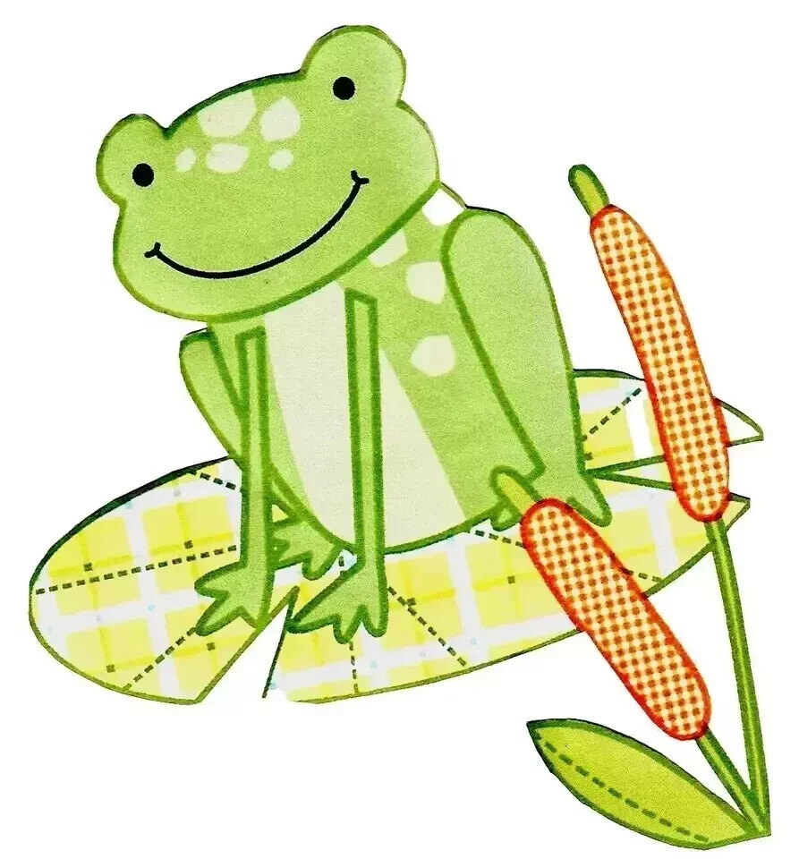 frog lilly pad wall safe sticker 5.5 inch new