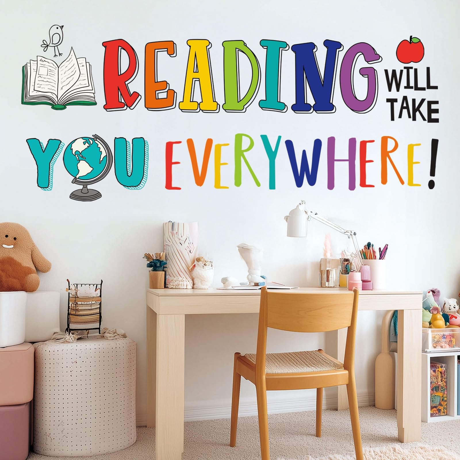 Reading Corner Wall Decals – Inspirational Peel and Stick Removable Stickers …