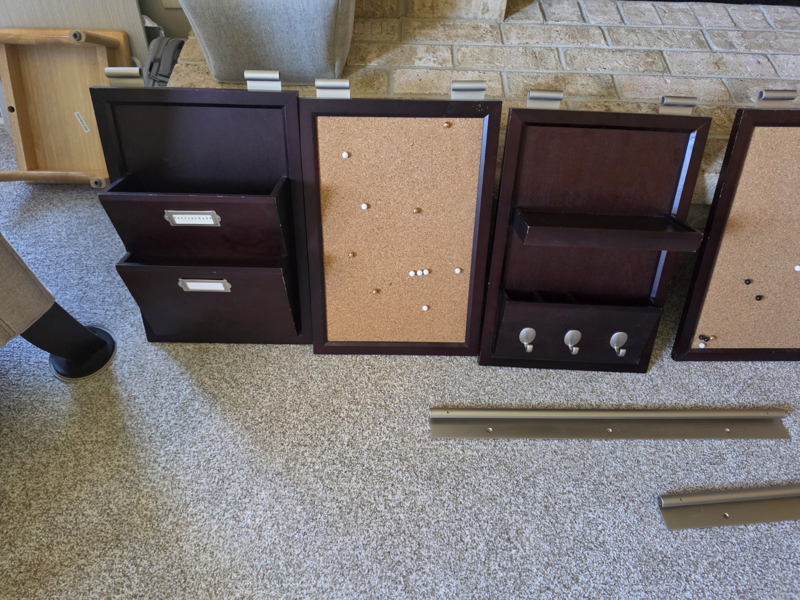 POTTERY BARN DAILY SYSTEM 6 PC WALL ORGANIZATION SET