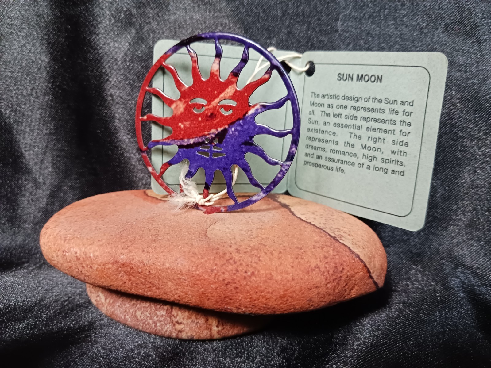 Lezart Collector Series Sun & Moon Metal on Stone Base Sculpture Figurine