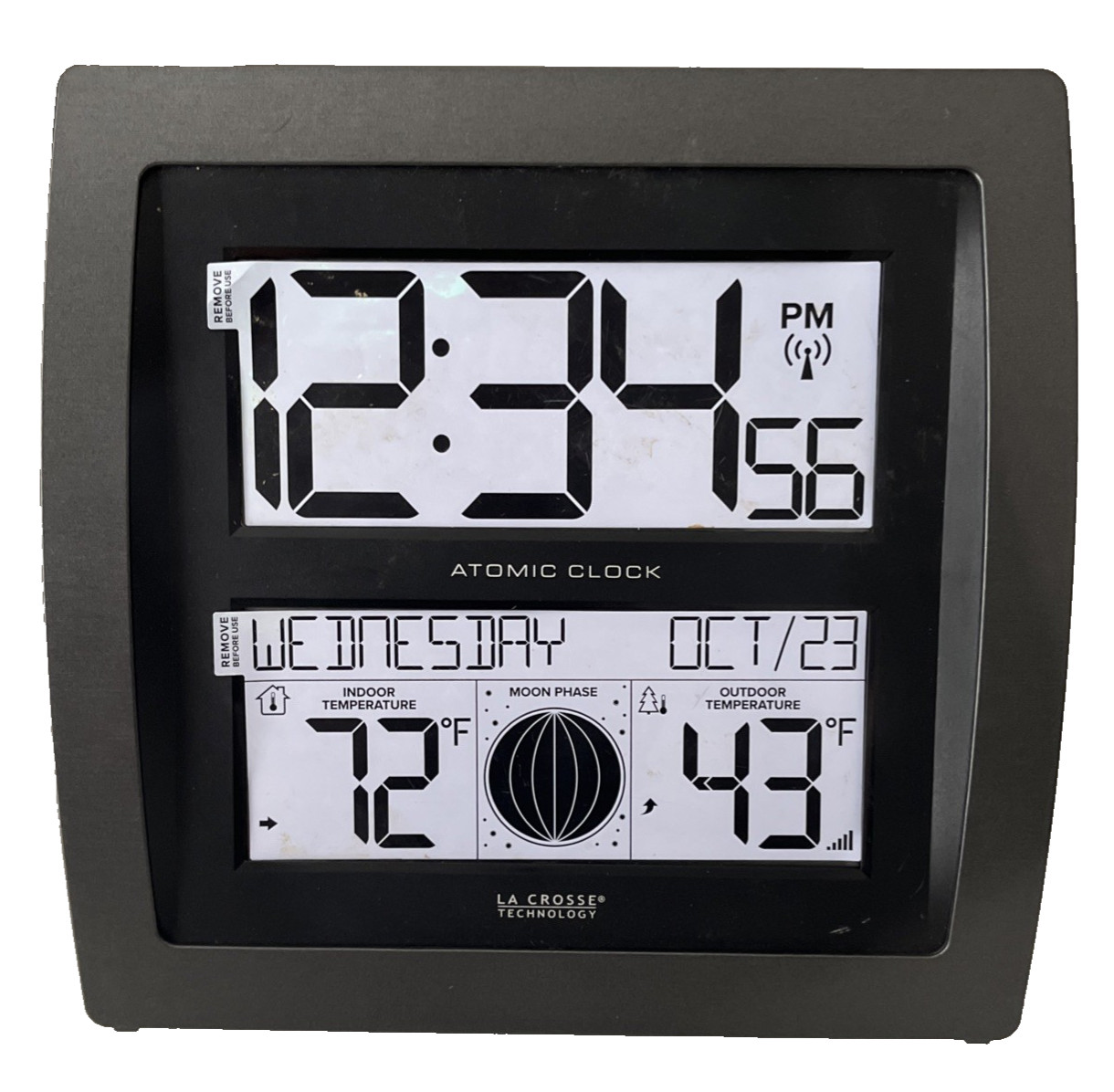 La Crosse Technology Curved Digital Atomic Wall Clock
