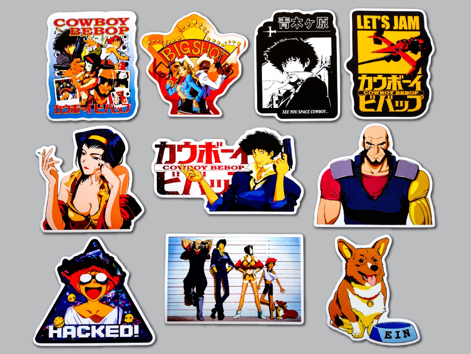 Cowboy Bebop Vinyl Sticker Lot (10 Stickers) anime fullmetal alchemist trigun