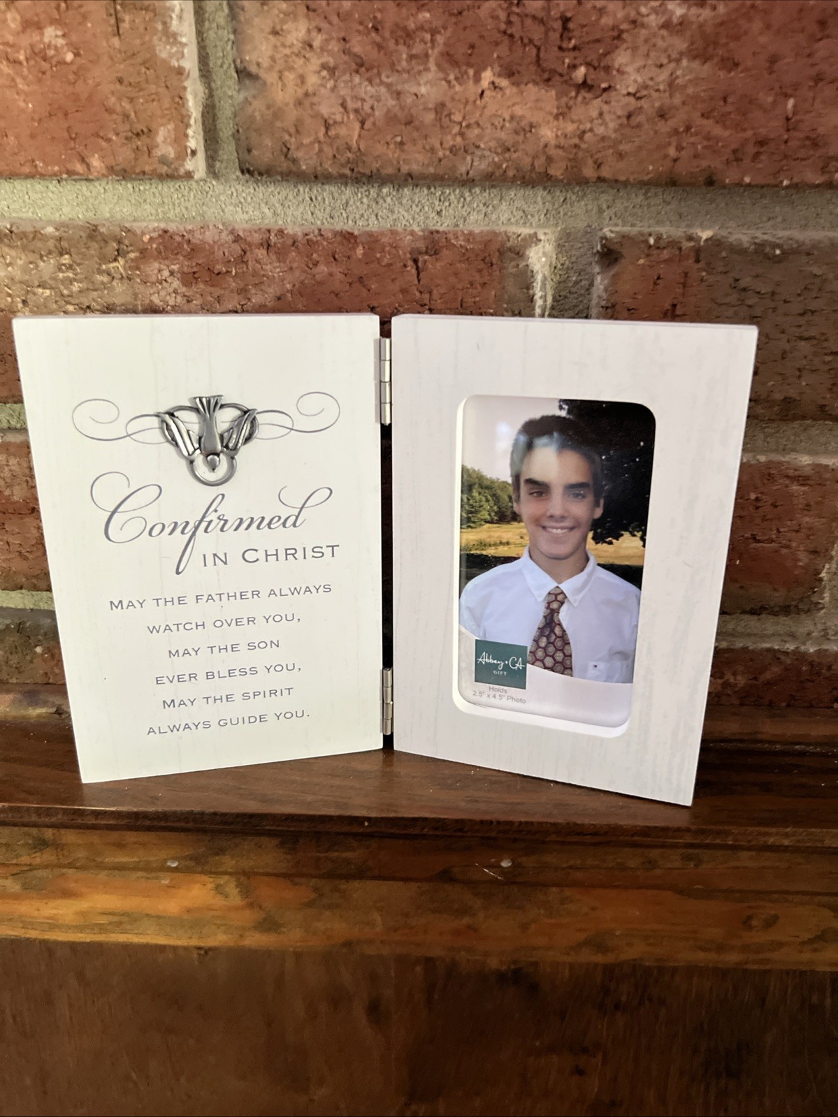 Confirmed In Christ Hinged 2 1/4 x 4 1/2 Photo Frame, 8 x 6 inches