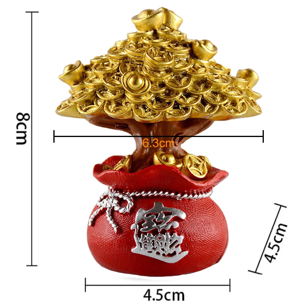 Chinese Feng Shui Money Tree Office Home Table Fengshui Money Tree Cabinet Craft