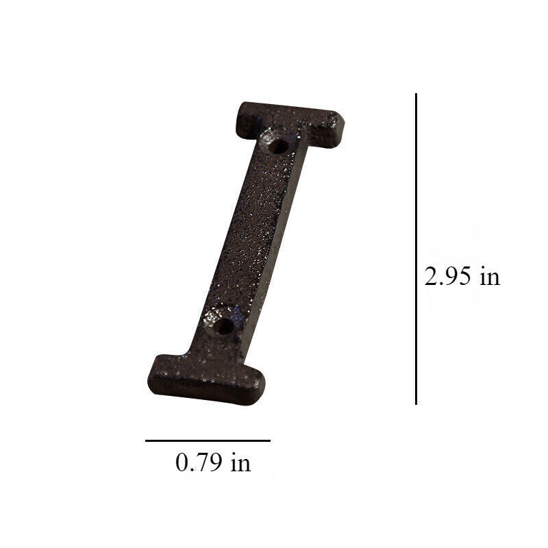 Cast Wrought Iron Black Antique House Door Alphabet Letters and Numbers HOT!