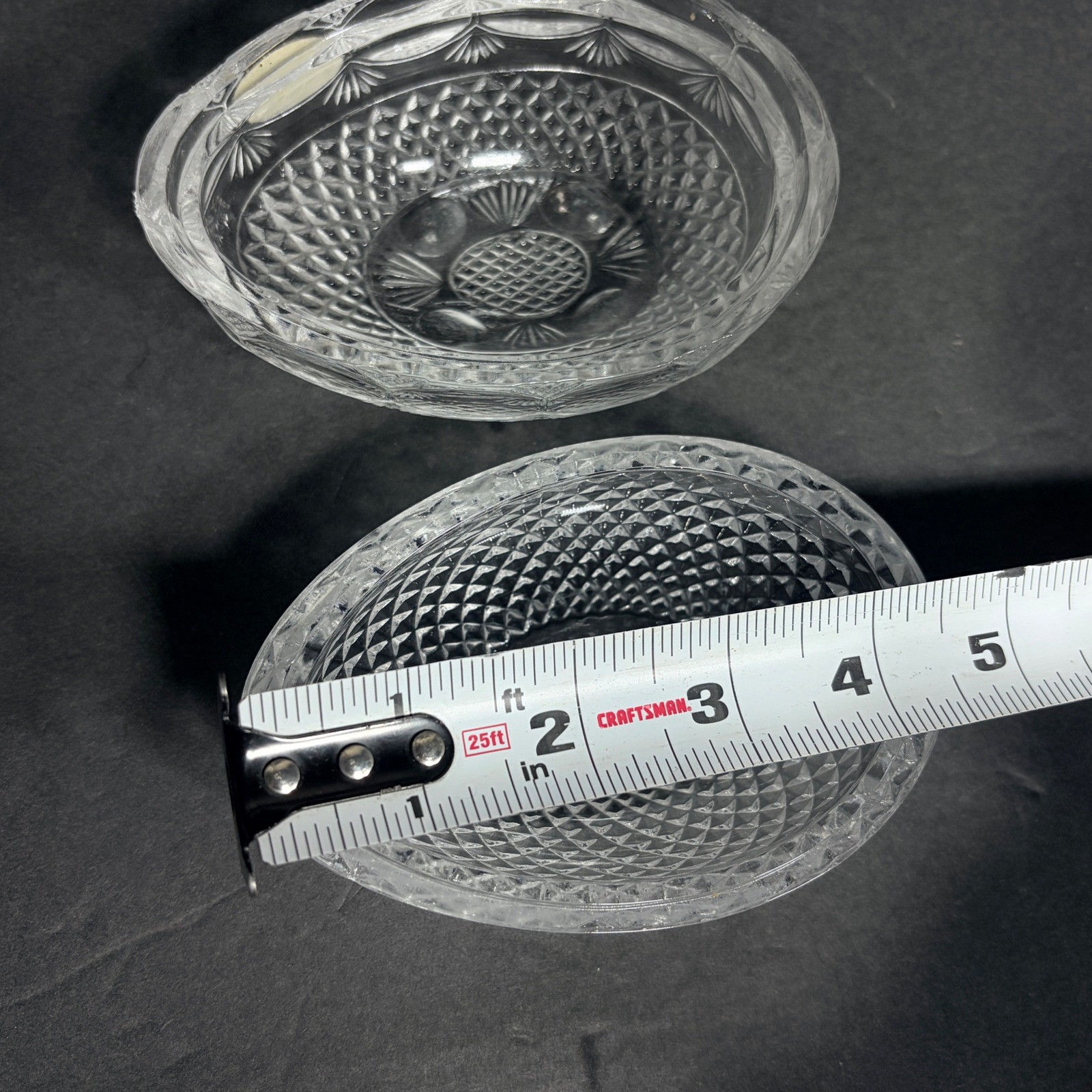 Avon Fostoria Glass Egg Soap Dish Mother’s Day 1977 Collectible Orig Sticker