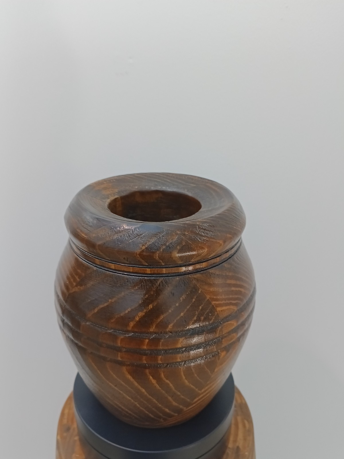 Unique Handmade wood grain display vase