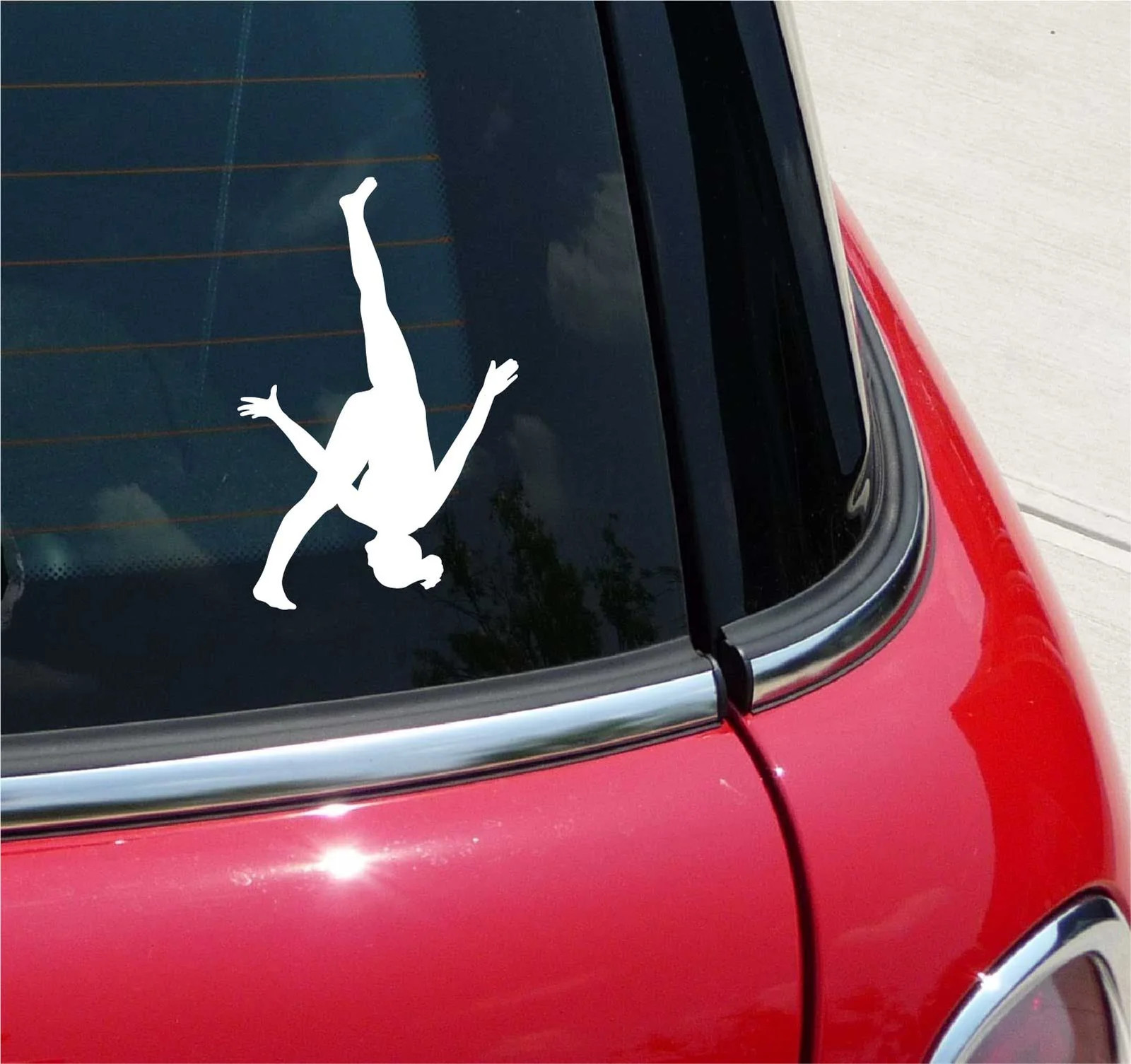 TUMBLING CHEERLEADING GYMNASTICS GYMNAST GRAPHIC DECAL STICKER ART CAR WALL