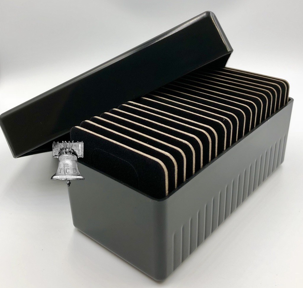 Air-tite Storage Box + Display Card for 20 1oz Silver Bar Coin Holder Capsule