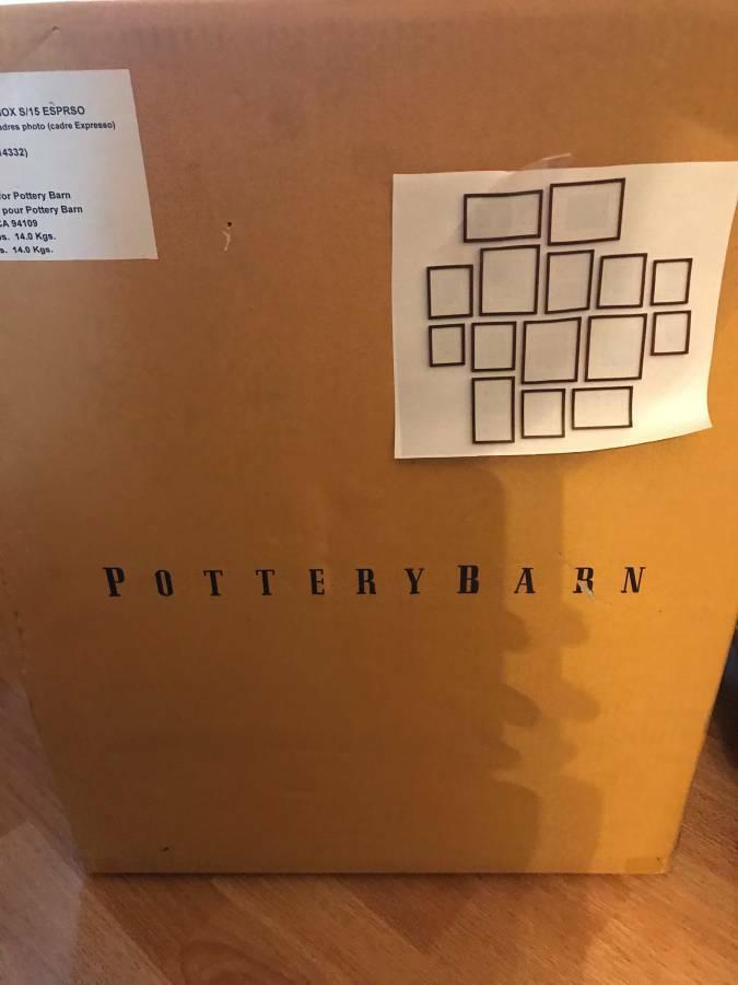 POTTERY BARN Wall GALLERY IN A BOX RUSTIC WOOD PICTURE FRAMES SET 15 PIECE NEW