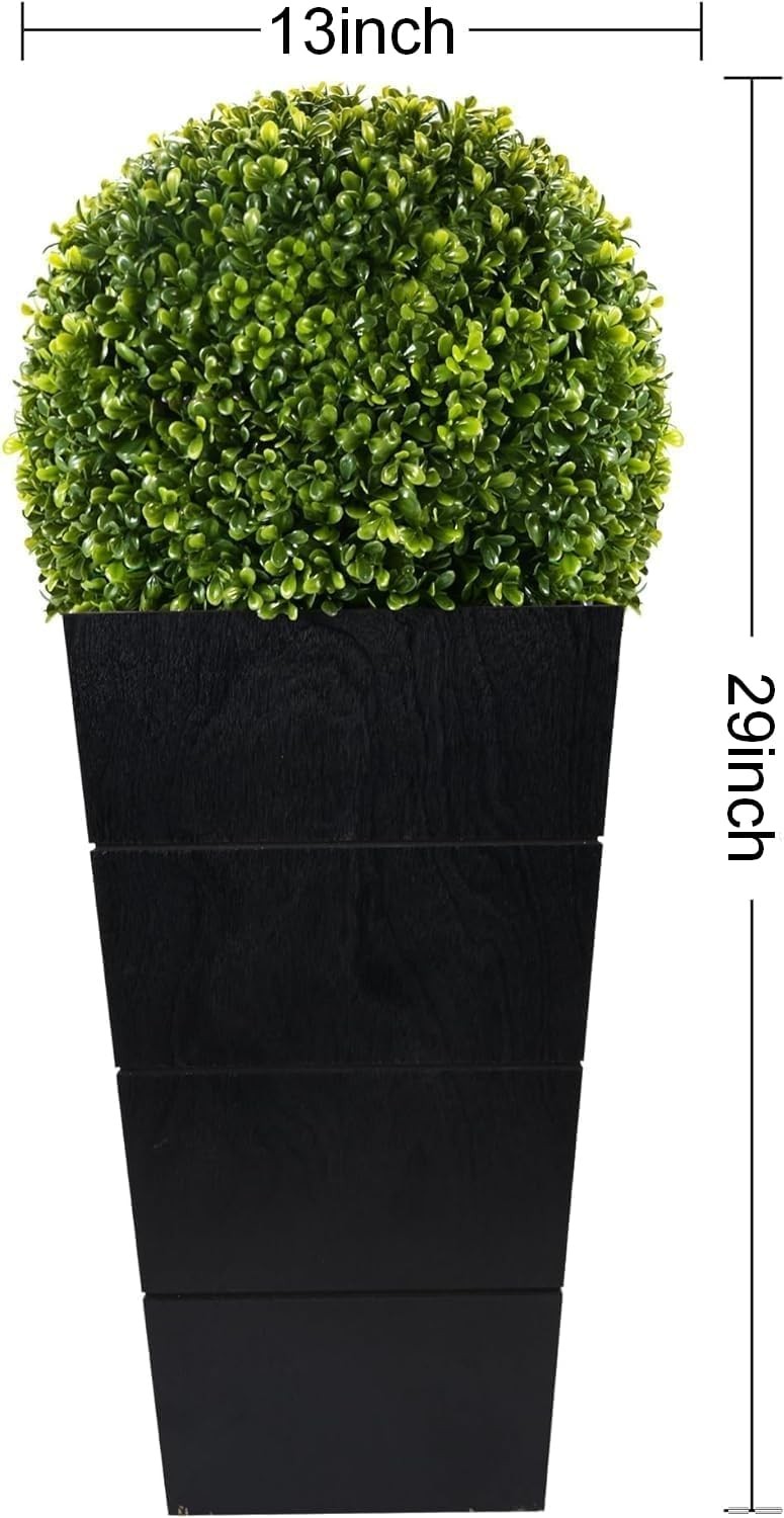 29in Artificial Plants with LED Lights,Artificial Boxwood Topiary Trees
