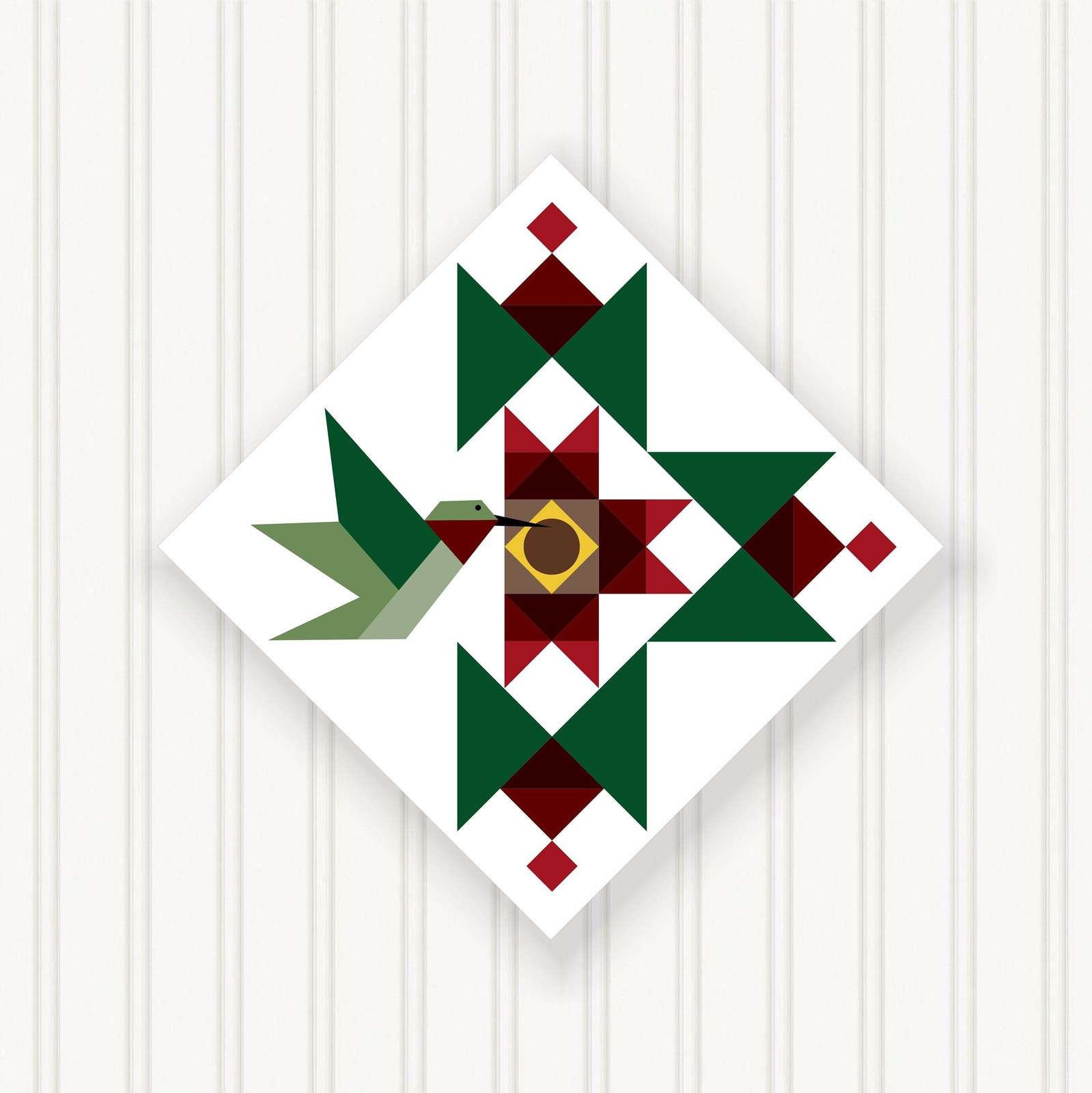 Barn Quilt Square, 8 Sizes, Outdoor & Indoor Wall Art, Home Decor, BQ105-02