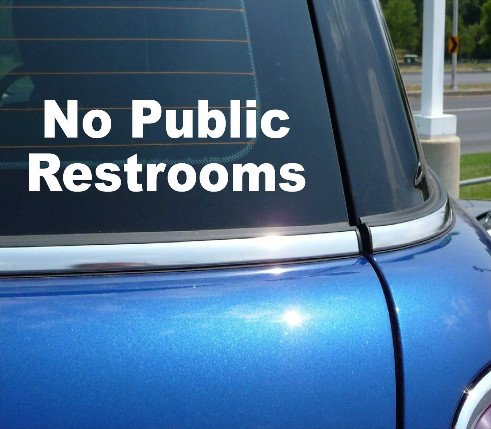 NO PUBLIC RESTROOMS DECAL STICKER BUSINESS RETAIL STORE BATHROOM DOOR WINDOW