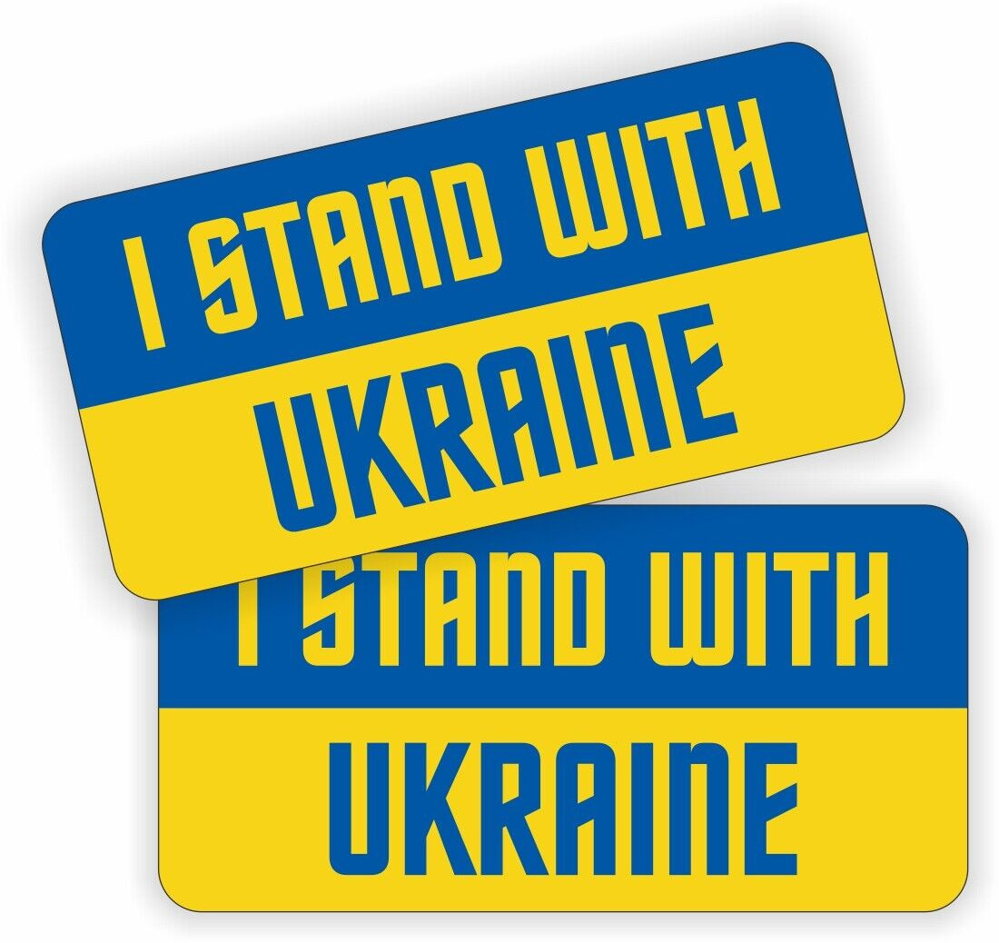 (2) I Stand With Ukraine Sticker Decal