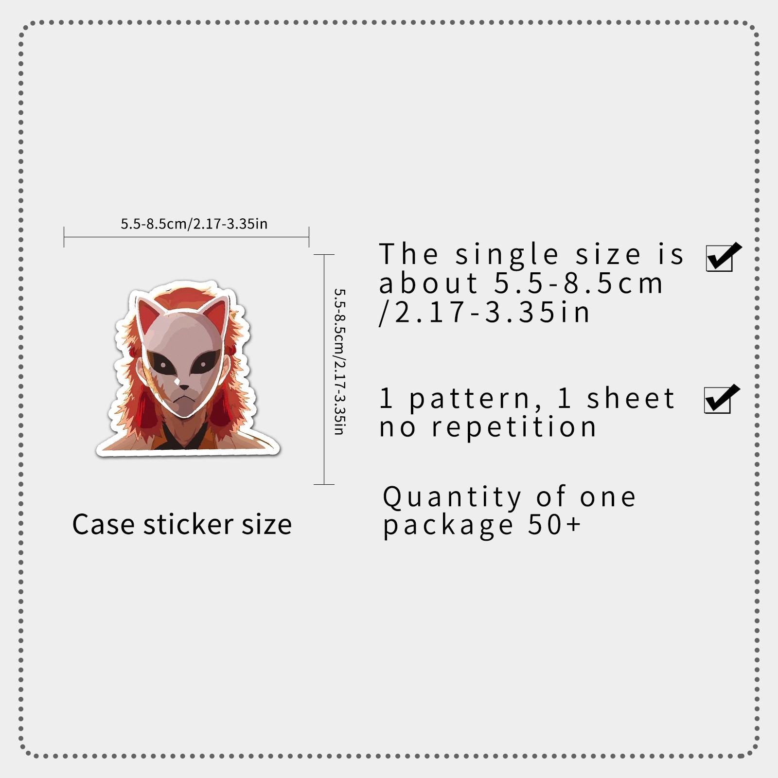 50pcs Waterproof Vinyl Stickers Demon Slayer Anime Luggage Phone Laptop Fridge