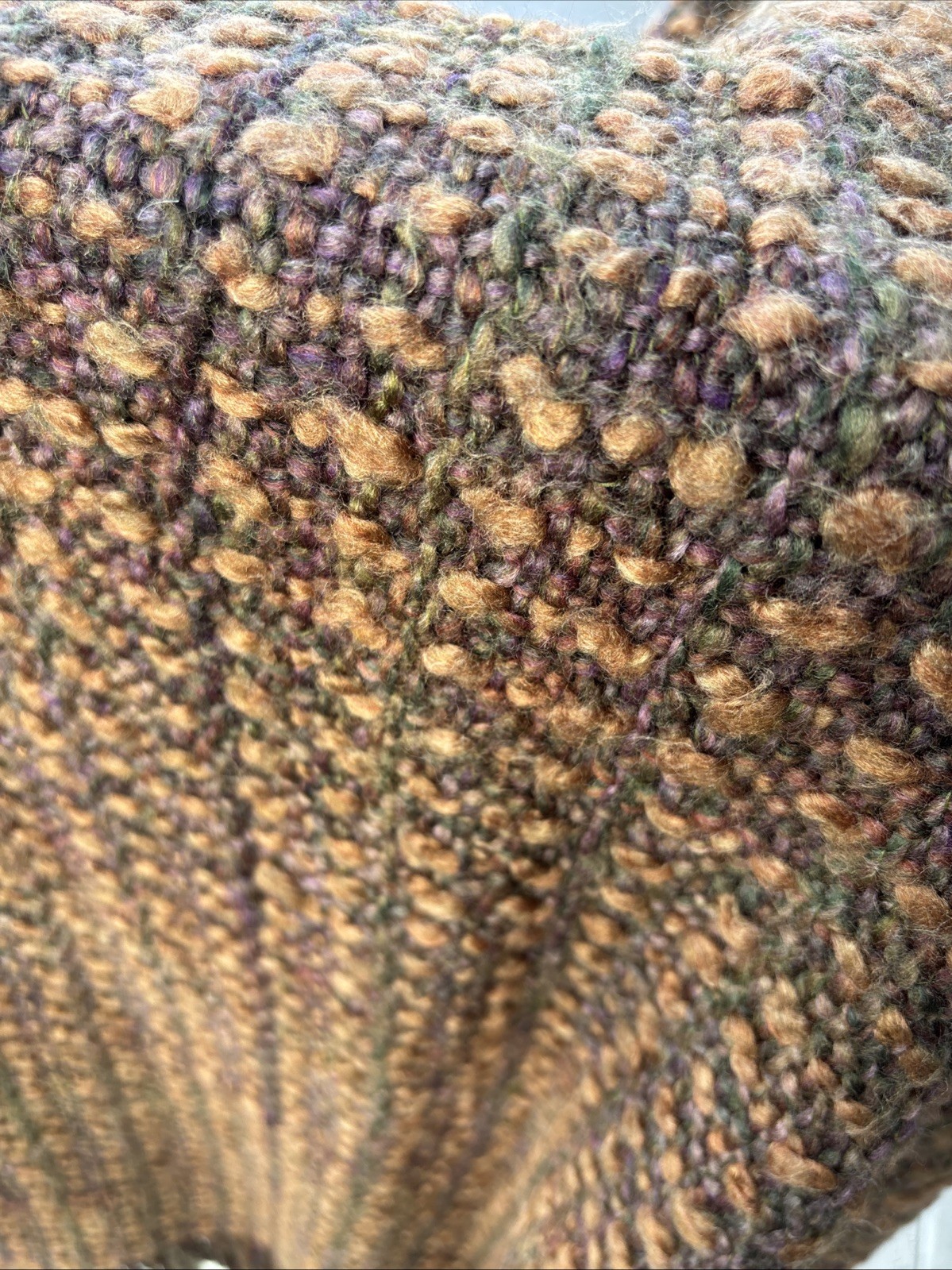 Kennebunk Throw Blanket Woven Multicolor Tassel Brown 60×40″