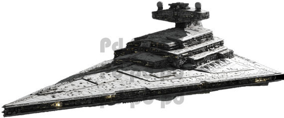 Star Fighter Destroyer Removable Wall Decal Mural for Nursery or Teens a85