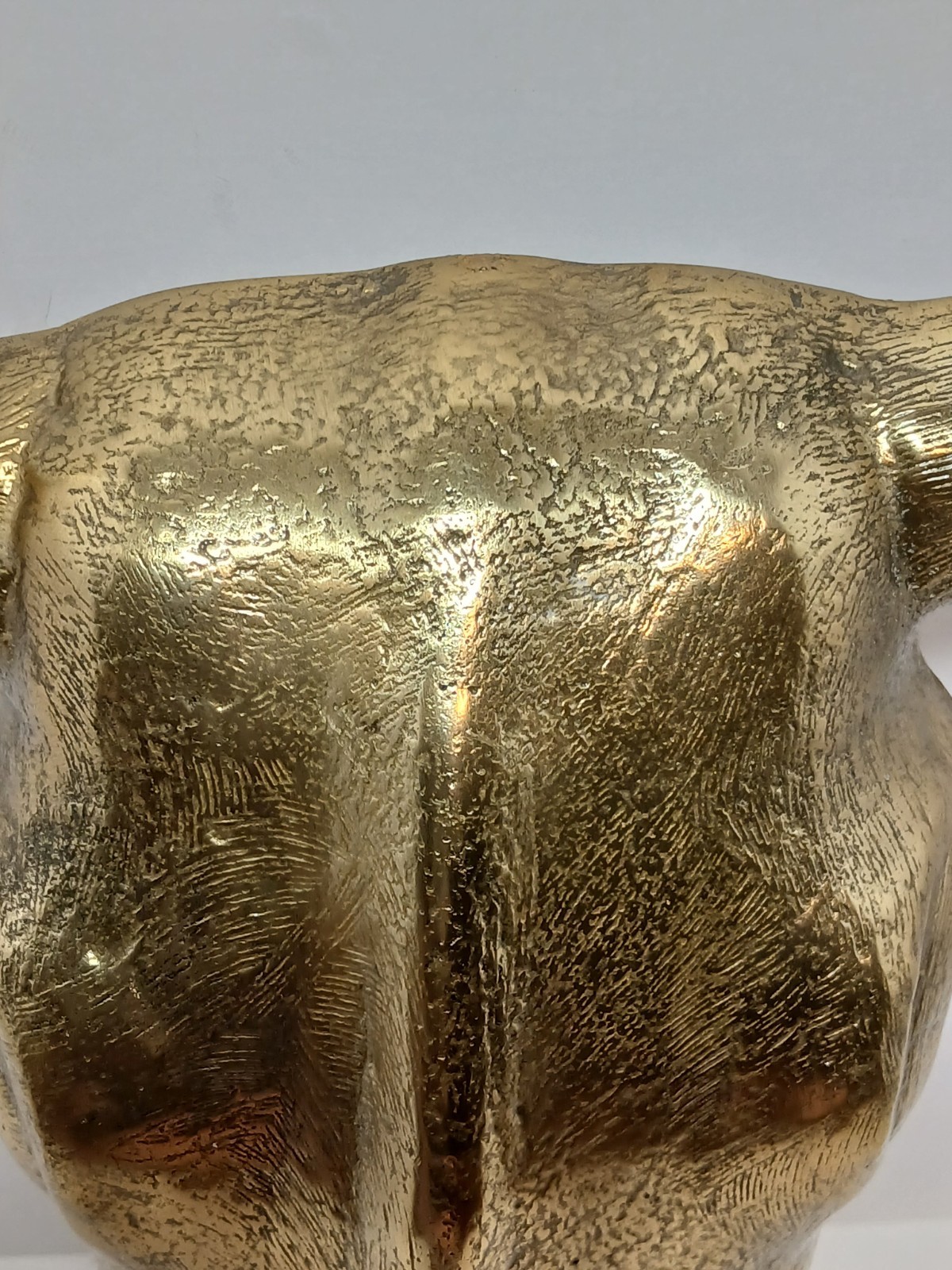 Western Americana Longhorn Skull Wall Decor Gold Tone 20” Steer Head Sculpture