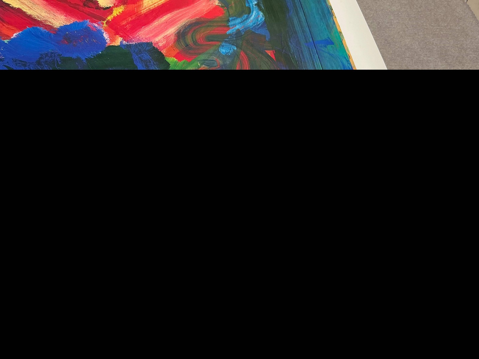 HOWARD HODGKIN Sad Flowers SIGNED 30″ x 33.5″ Offset Lithograph 1995