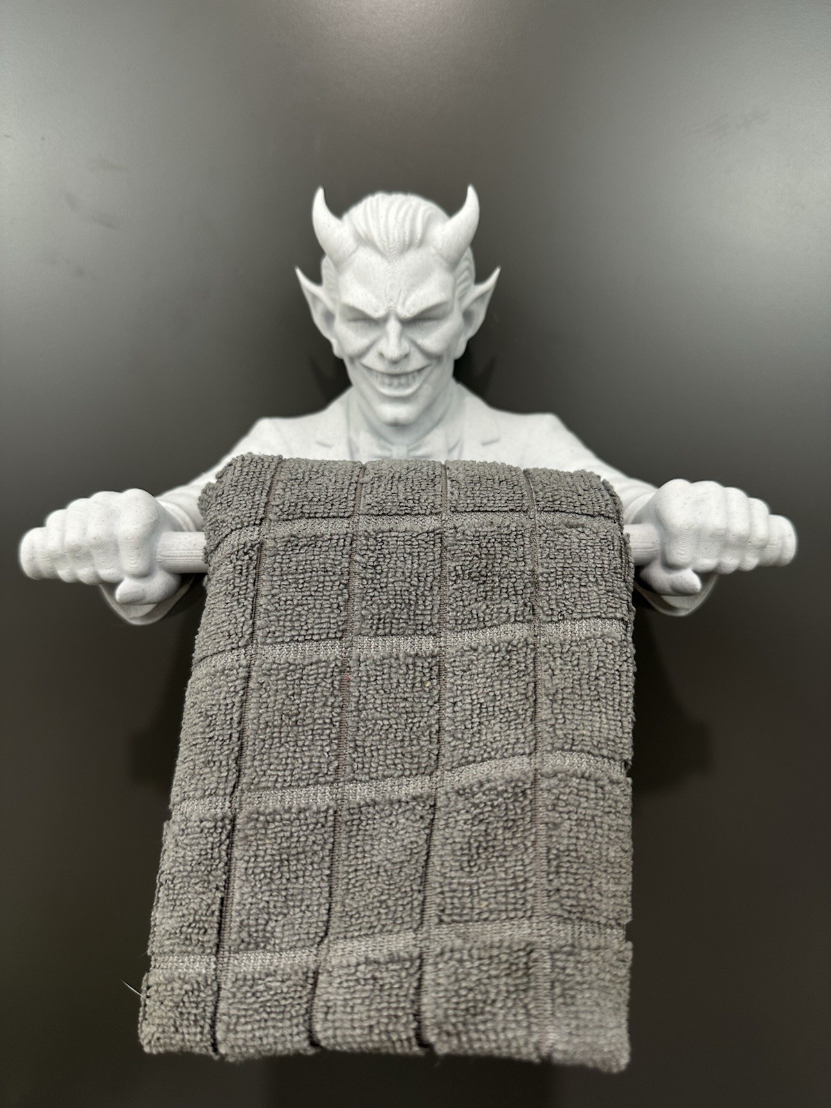 Devil Butler Towel Holder Gothic Demon Bathroom Wall Mount Decor Wall Mount 9”