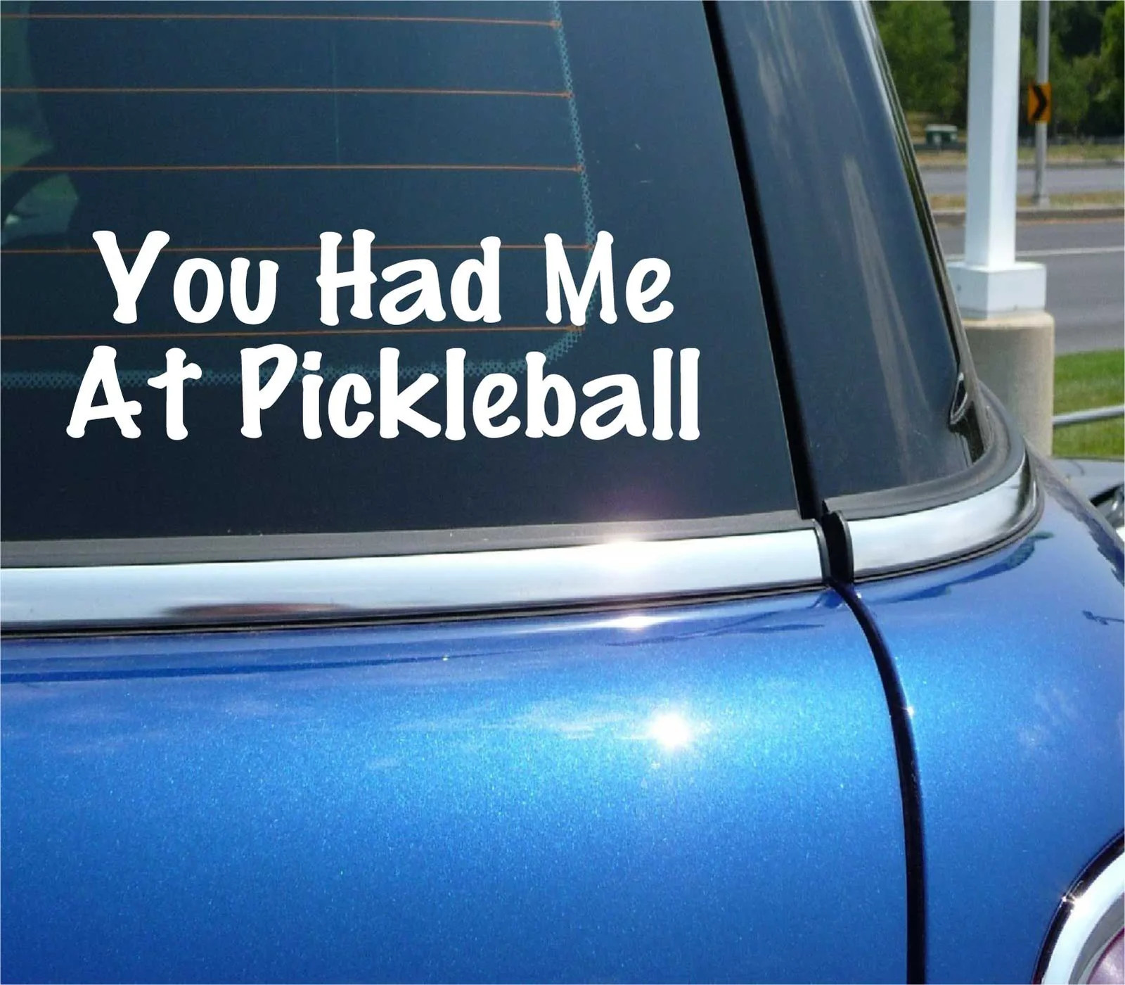 YOU HAD ME AT PICKLEBALL DECAL STICKER FUNNY GAME COURT PADDLE CONTEST CAR TRUCK