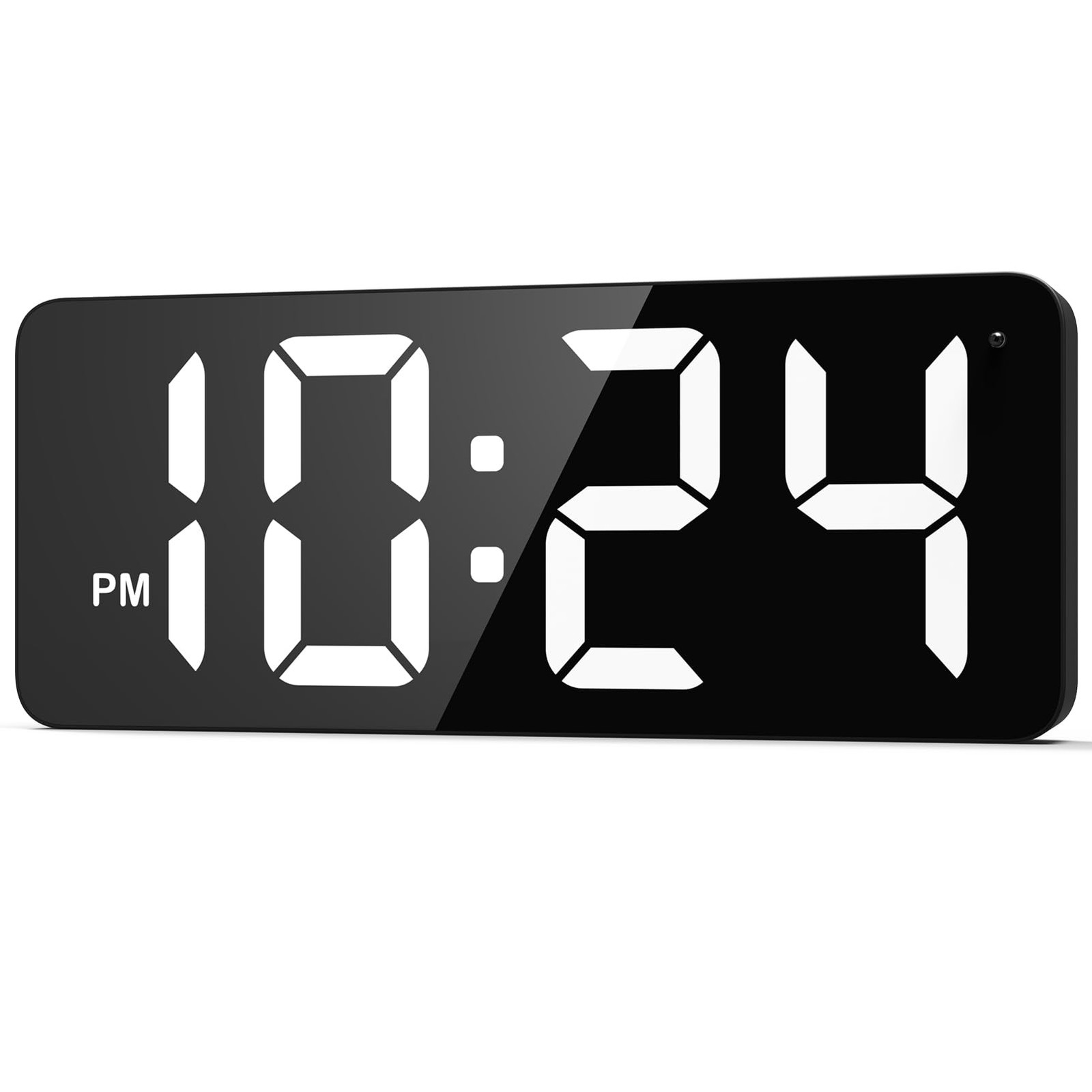 LED Digital Wall Clock with Large Display, Big Digits, Auto-Dimming, 12/24Hr …