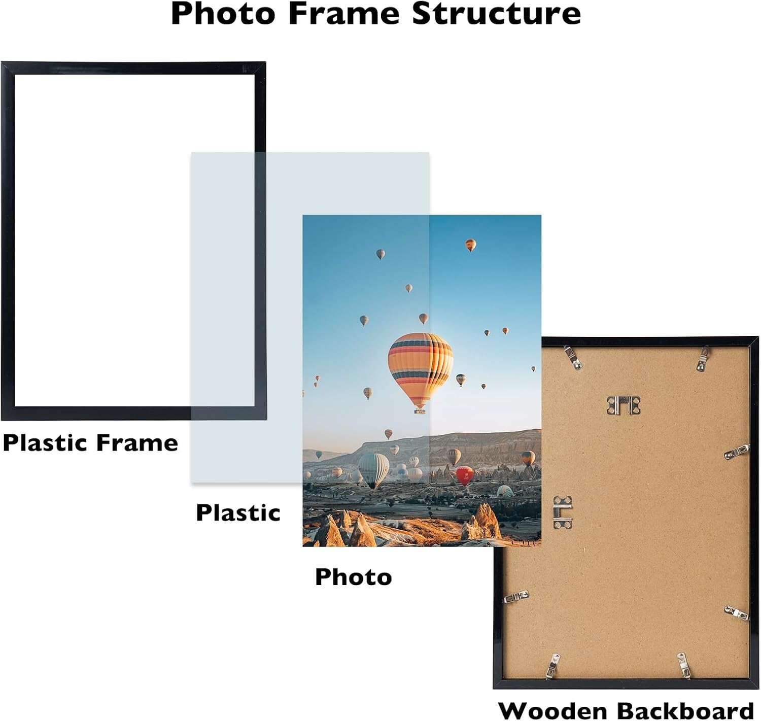 11×14 Picture Frame, Black Poster Frame, 14×11 Picture Frame Black Wall Mounting