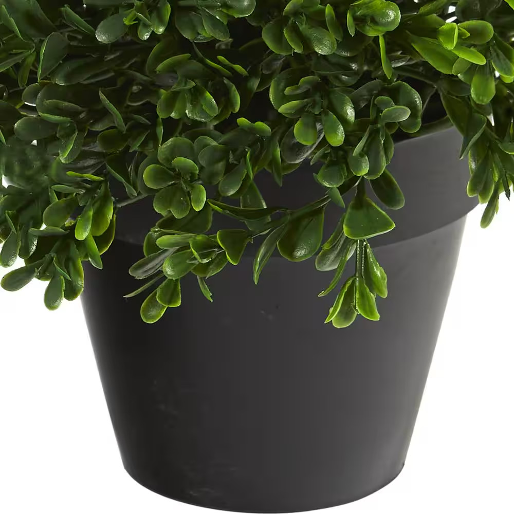 10 In. Boxwood Topiary Artificial Plant UV Resistant (Indoor/Outdoor)