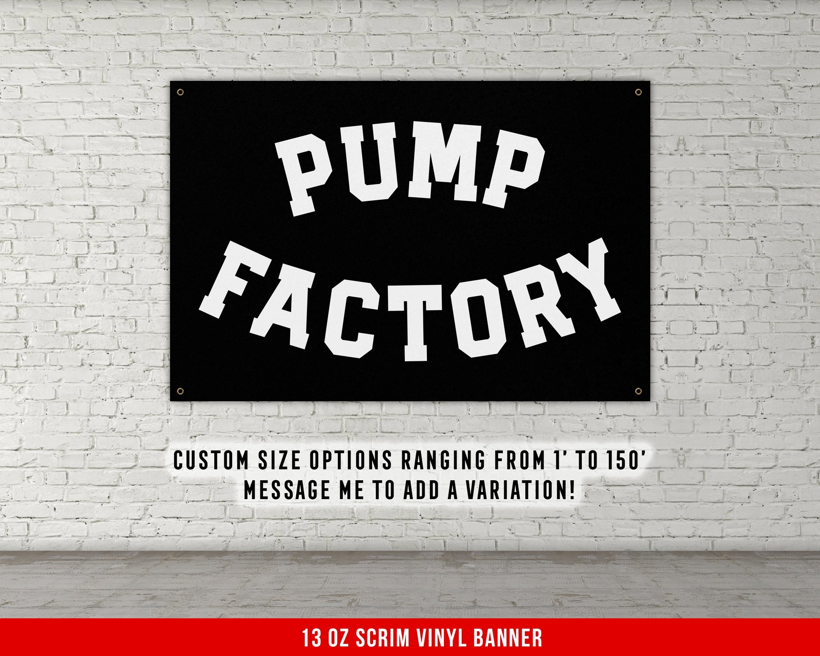 Home Gym Motivational Banner – Large Wall Art