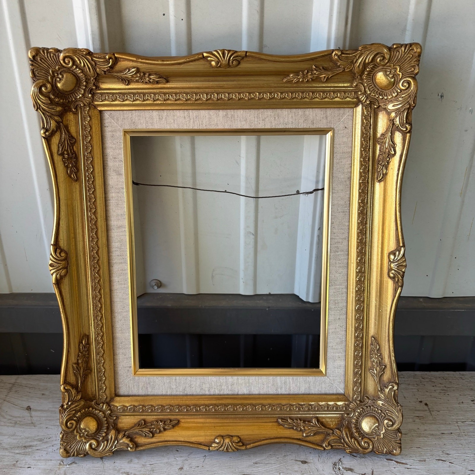 Vtg Antique Style Gold Tone Victorian Picture Art Frame Ornate Gesso Fits 8×10