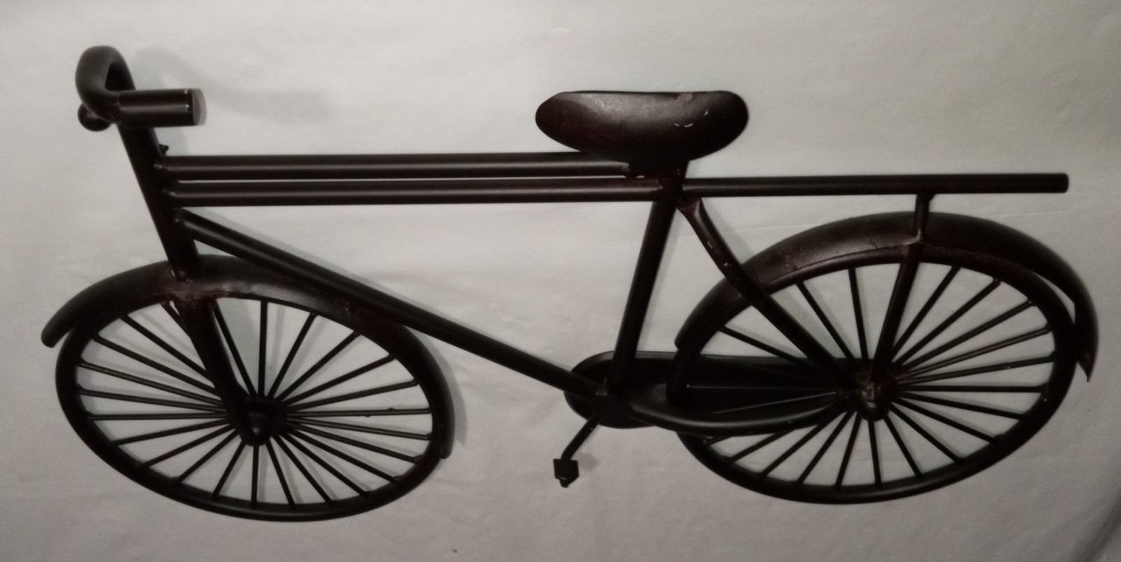 BICYCLE Metal Wall Art 18″ long 12” tall Home Decor Brown 2+ Pounds – Unbranded