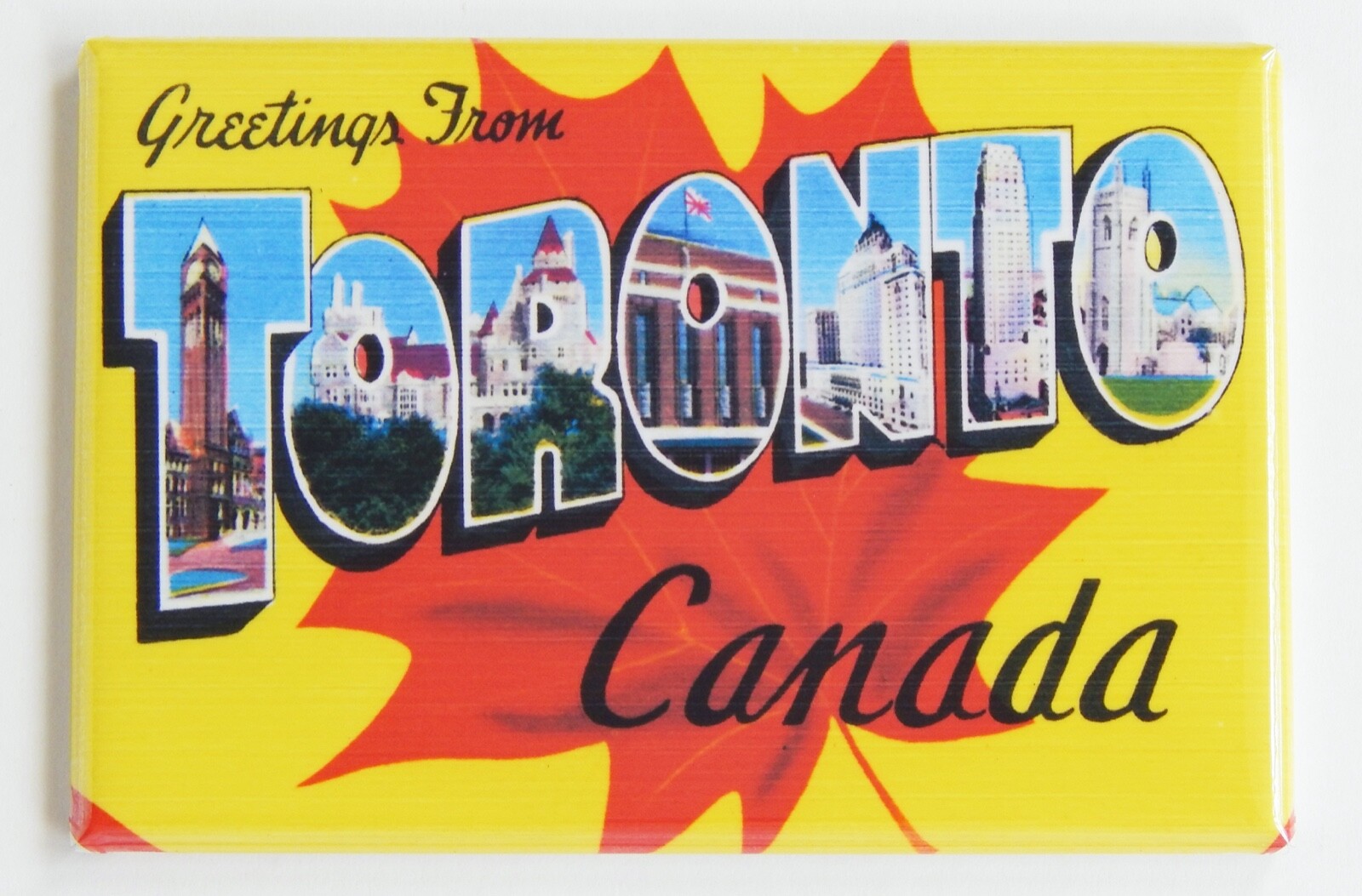 Greetings from Toronto Canada FRIDGE MAGNET travel souvenir