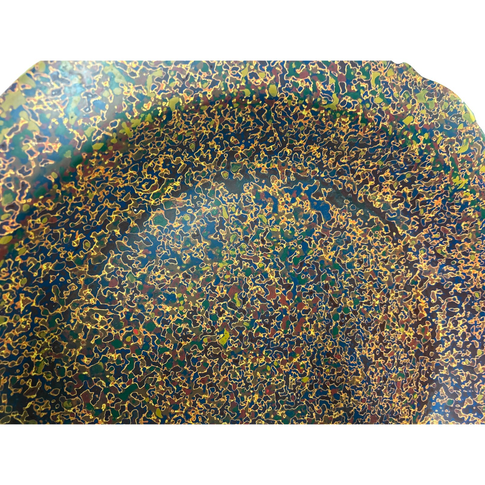 Handmade Blood Red Multi-Layer Lacquer Wood Display Disc Plate cs5482