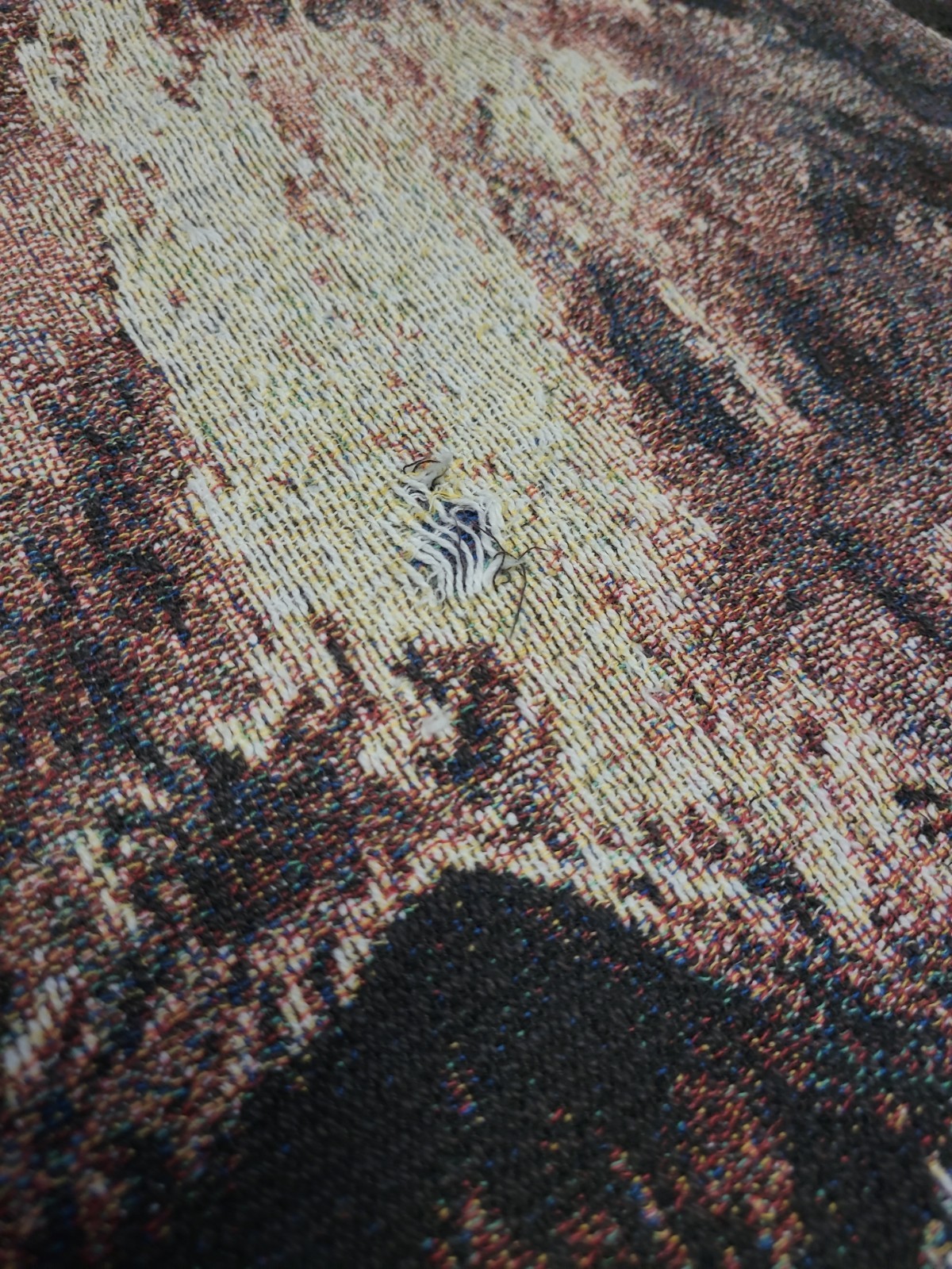 Vintage Woven Tapestry Elk In River Decorative Throw Blanket 58×42″