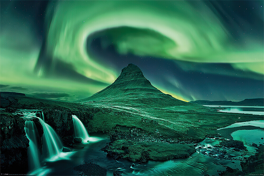 Aurora Borealis & The Northern Lights – Nature Poster / Print)